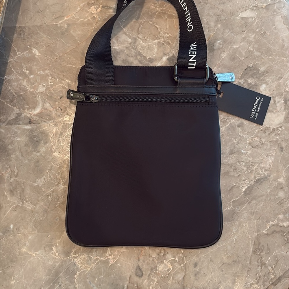 NWT Valentino Black Bag with Logo Strap - Picture 3 of 10